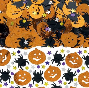 AMSCAN Konfetti na Halloween dynie Halloweenowe pająki 1