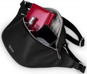 Vezze Saszetka Skórzana Vezze Pancia Czarna 6