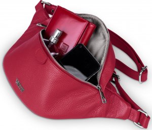 Vezze Saszetka Skórzana Vezze Pancia Czerwona 6