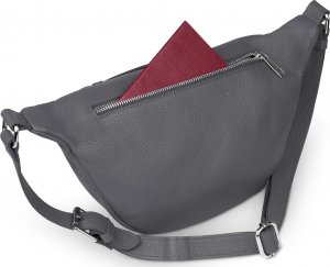 Vezze Saszetka Skórzana Vezze Pancia Grafitowa 5