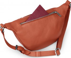 Vezze Saszetka Skórzana Vezze Pancia Pomarańczowa 5