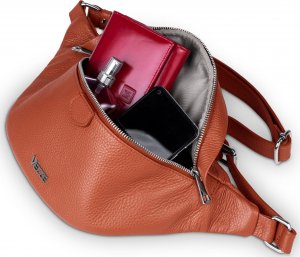 Vezze Saszetka Skórzana Vezze Pancia Pomarańczowa 6