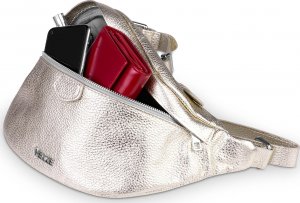 Vezze Saszetka Skórzana Vezze Pancia Złota 6