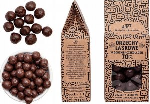B&B Słodycze z Pomysłem Orzechy laskowe w czekoladzie gorzkiej 70% 1