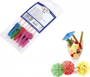 Wimex Kolorowe parasolki dekoracje papierowe do drinków 1