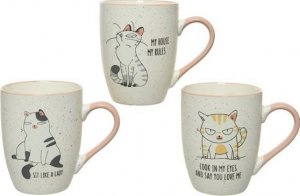 Kaemingk Śmieszny kubek do kawy z nadrukiem kot porcelana 1