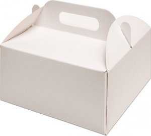 Pudełko do tortu z rączką białe 21x21x12cm 25szt 1