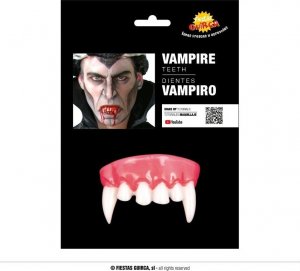 Guirca Zęby wampira halloweenowe sztuczne kły szczęka 1