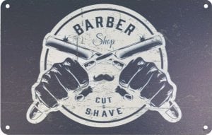 Activeshop Tablica ozdobna barber B034 1