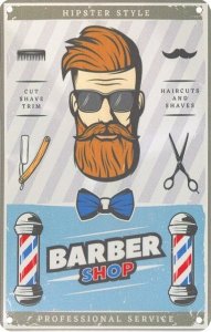 Activeshop Tablica ozdobna barber B057 1