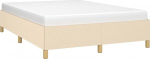 vidaXL vidaXL Rama łóżka, kremowa, 140x200 cm, obita tkaniną 3