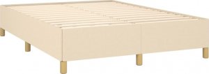vidaXL vidaXL Rama łóżka, kremowa, 140x200 cm, obita tkaniną 4
