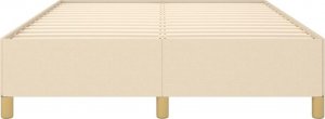 vidaXL vidaXL Rama łóżka, kremowa, 140x200 cm, obita tkaniną 5