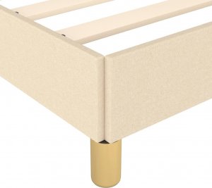 vidaXL vidaXL Rama łóżka, kremowa, 140x200 cm, obita tkaniną 7