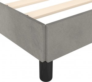 vidaXL vidaXL Rama łóżka, jasnoszara, 80 x 200 cm, tapicerowana aksamitem 7