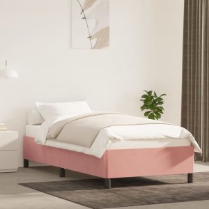 vidaXL vidaXL Rama łóżka, różowa, 80x200 cm, tapicerowana aksamitem 1
