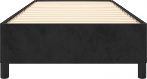 vidaXL vidaXL Rama łóżka, czarna, 90x190 cm, tapicerowana tkaniną 5