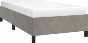 vidaXL vidaXL Rama łóżka, jasnoszara, 100 x 200 cm, tapicerowana aksamitem 3