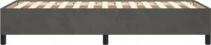 vidaXL vidaXL Rama łóżka, ciemnoszara, 90 x 200 cm, tapicerowana aksamitem 6