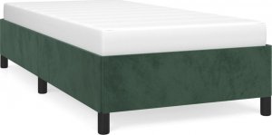 vidaXL vidaXL Rama łóżka, ciemnozielona, 100x200 cm, tapicerowana aksamitem 2