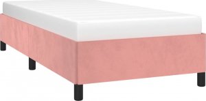 vidaXL vidaXL Rama łóżka, różowa, 100 x 200 cm, tapicerowana aksamitem 3