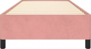 vidaXL vidaXL Rama łóżka, różowa, 100 x 200 cm, tapicerowana aksamitem 5