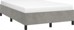 vidaXL vidaXL Rama łóżka, jasnoszara, tapicerowana aksamitem, 120 x 200 cm 3