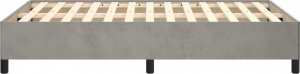 vidaXL vidaXL Rama łóżka, jasnoszara, tapicerowana aksamitem, 120 x 200 cm 6