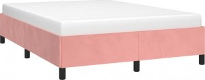 vidaXL vidaXL Rama łóżka, różowa, 140x190 cm, aksamitna 3