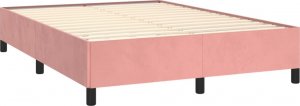 vidaXL vidaXL Rama łóżka, różowa, 140x190 cm, aksamitna 4
