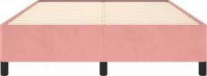 vidaXL vidaXL Rama łóżka, różowa, 140x190 cm, aksamitna 5