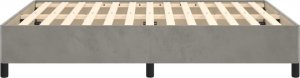 vidaXL vidaXL Rama łóżka, jasnoszara, 140 x 200 cm, tapicerowana aksamitem 6