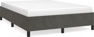 vidaXL vidaXL Rama łóżka, ciemnoszara, 140x200 cm, tapicerowana aksamitem 2