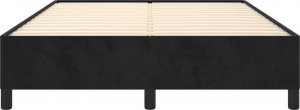 vidaXL vidaXL Rama łóżka, czarna, 140 x 200 cm, tapicerowana aksamitem 5