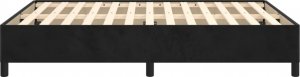 vidaXL vidaXL Rama łóżka, czarna, 140 x 200 cm, tapicerowana aksamitem 6