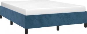 vidaXL vidaXL Rama łóżka, ciemnoniebieska, 140x200 cm, tapicerowana aksamitem 3