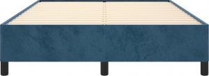 vidaXL vidaXL Rama łóżka, ciemnoniebieska, 140x200 cm, tapicerowana aksamitem 5