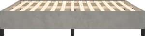 vidaXL vidaXL Rama łóżka, jasnoszara, 160 x 200 cm, tapicerowana aksamitem 6