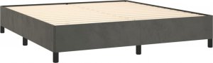 vidaXL vidaXL Rama łóżka, ciemnoszara, 160x200 cm, tapicerowana aksamitem 4