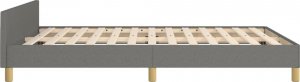 vidaXL Rama łóżka z zagłówkiem, ciemnoszara, 140x200 cm, obita tkaniną 6