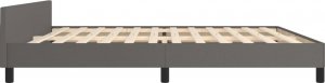 vidaXL vidaXL Rama łóżka z zagłówkiem, szara, 200x200 cm, sztuczna skóra 6