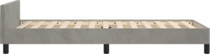 vidaXL vidaXL Rama łóżka z zagłówkiem, jasnoszara, 80x200 cm, aksamitna 6