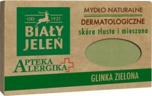 Biały Jeleń Apteka Alergika mydło dermatologiczne z glinką zieloną 125g 1
