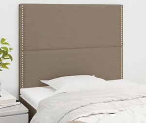 vidaXL vidaXL Zagłówki do łóżka, 2 szt., taupe, 90x5x78/88 cm, tkanina 1