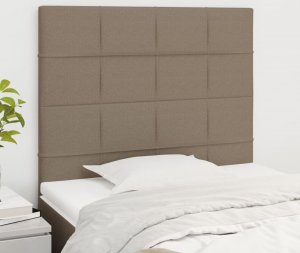 vidaXL vidaXL Zagłówki do łóżka, 2 szt., taupe, 90x5x78/88 cm, tkanina 1