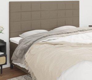 vidaXL vidaXL Zagłówki do łóżka, 4 szt., taupe, 90x5x78/88 cm, tkanina 1