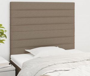 vidaXL vidaXL Zagłówki do łóżka, 2 szt., taupe, 90x5x78/88 cm, tkanina 1