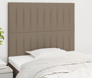 vidaXL vidaXL Zagłówki do łóżka, 2 szt., taupe, 80x5x78/88 cm, tkanina 1