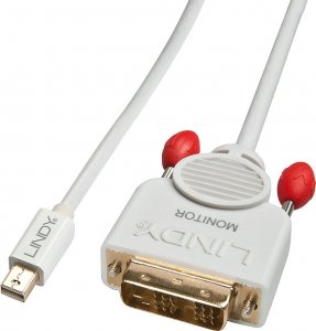 Kabel Lindy DisplayPort Mini - DVI-D 2m biały (41957) 1