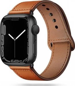 Tech-Protect TECH-PROTECT LEATHERFIT APPLE WATCH 4 / 5 / 6 / 7 / 8 / SE (38 / 40 / 41 MM) BROWN 1